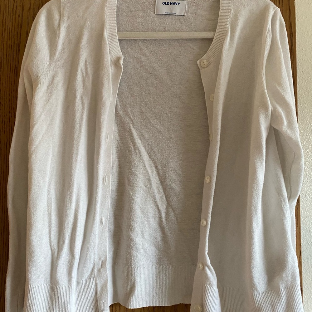 Old Navy White Cardigan